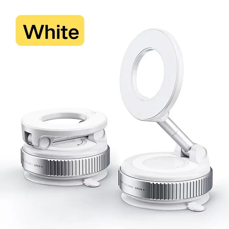 Car Phone Magnetic Stand Mechanical Vacuum Suction Cup Rotate 360° Magnetic Adsorption Bracket Navigation Universal Holder